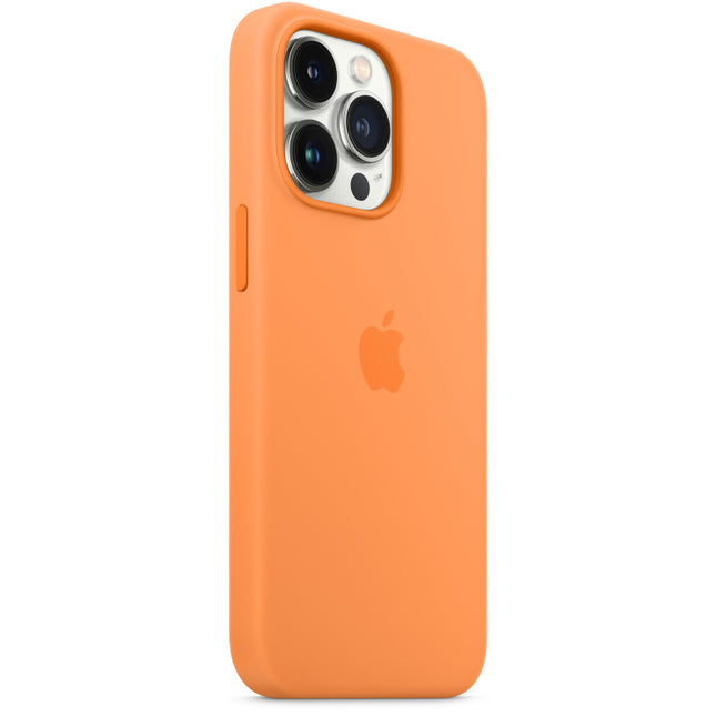 Coque en silicone Apple iPhone 13 Pro Max avec MagSafe – Marigold - orange