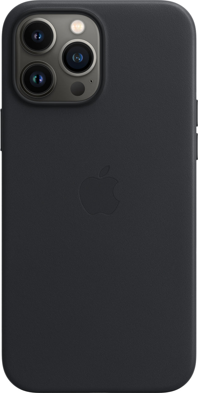 Coque en cuir Apple iPhone 13 Pro Max avec MagSafe – Minuit (Noir)