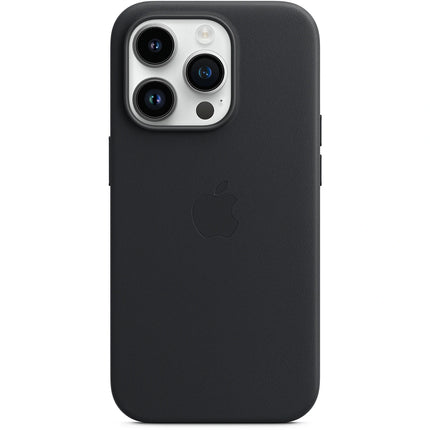 Apple Iphone 14 pro Étui en cuir - noir minuit