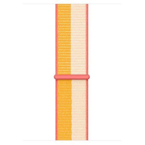 Bracelet sport Apple Watch en couleur jaune et blanc