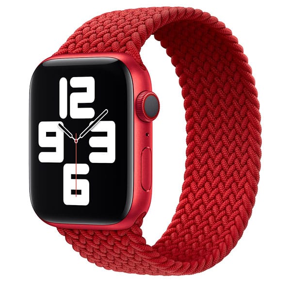 Apple Bracelet Solo tressé pour Apple Watch – Rouge