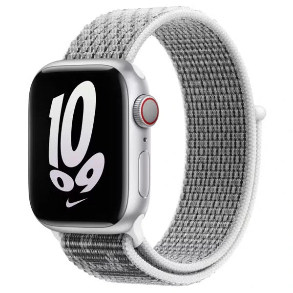 Apple Nike Sport Loop pour Apple Watch 41 mm – Summit Blanc/Noir