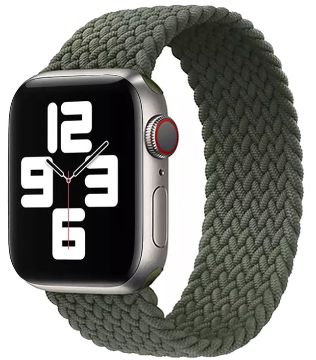 Bracelet Apple Watch tissé de couleur verte