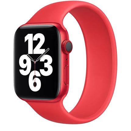 Apple silicone rouge solo loop | Bracelet Apple Watch rouge