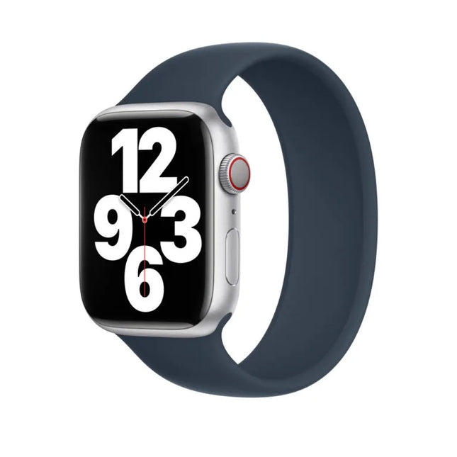 Apple bracelet solo loop en silicone - bleu
