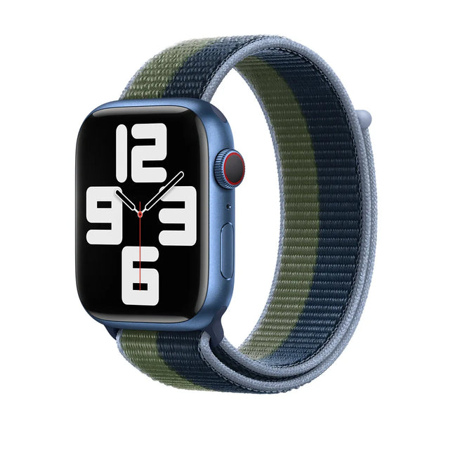 Apple Watch Sport Loop 41 mm – Bleu Abyssal/Vert Mousse