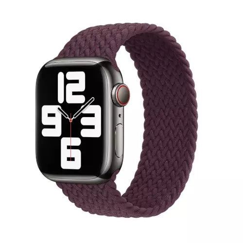 Bracelet solo tressé Apple Watch - Rouge Cerise