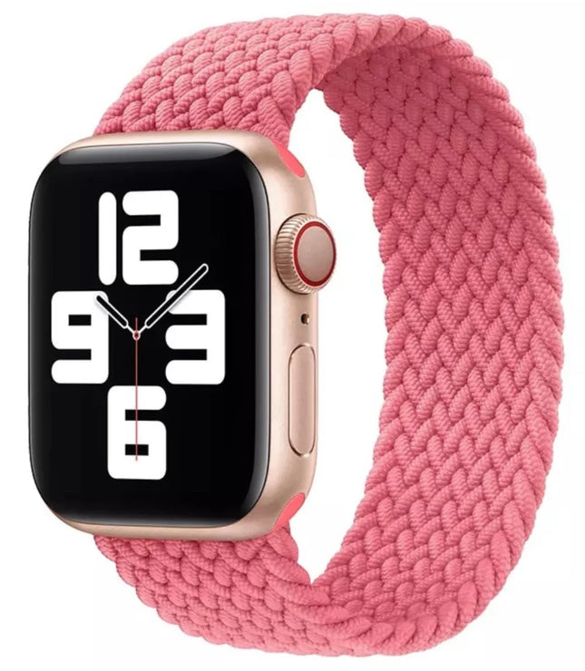 Bracelet Apple Watch tissé de couleur rose
