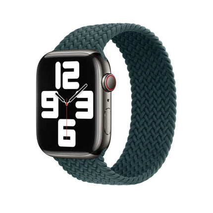 Bracelet Solo Tressé Apple Watch – Vert Forêt Tropicale