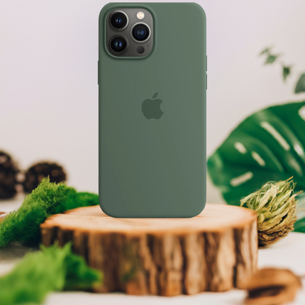 Coque en silicone Apple iPhone 13 Pro Max avec MagSafe – Eucalyptus (vert)