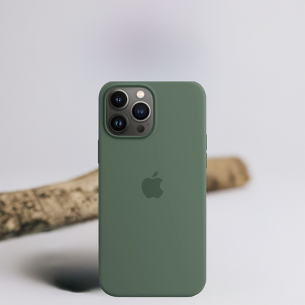 Coque en silicone Apple iPhone 13 Pro Max avec MagSafe – Eucalyptus (vert)