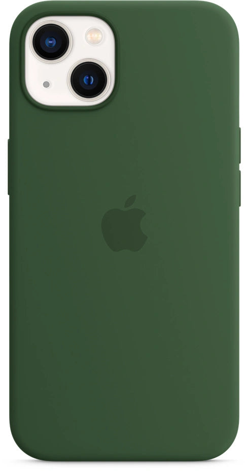 Coque en silicone Apple iPhone 13 avec MagSafe – Vert
