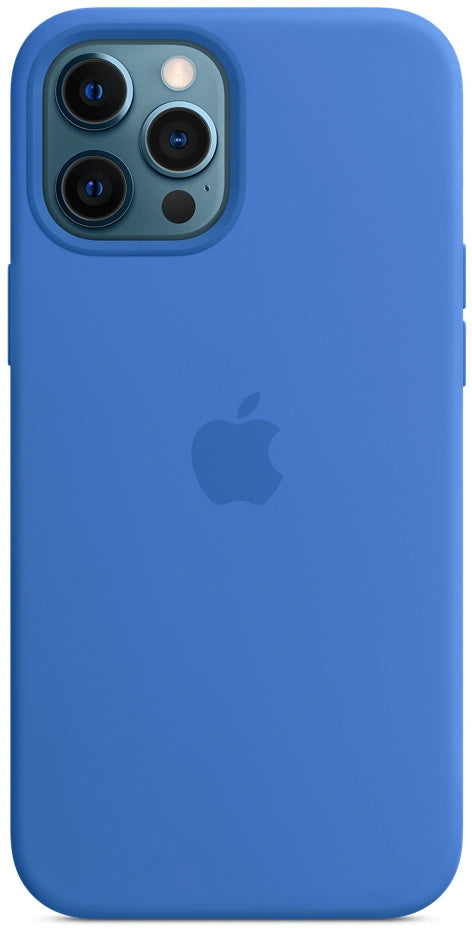 Coque en silicone Apple iPhone 12 Pro Max avec MagSafe – Bleu Capri