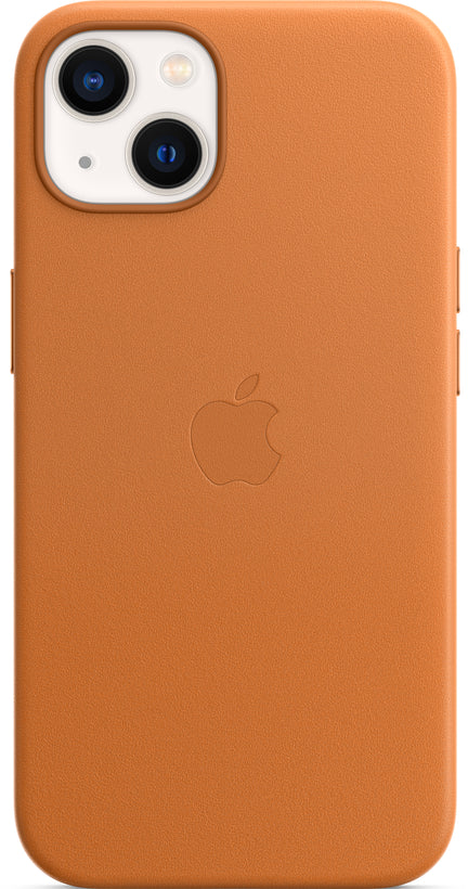Coque en cuir Apple iPhone 13 avec MagSafe - Brun doré