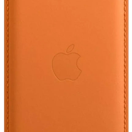 Porte-cartes en cuir pour Apple iPhone - or-brun