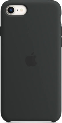 Coque de téléphone noire en silicone pour iPhone SE