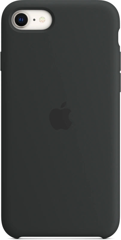 Coque de téléphone noire en silicone pour iPhone SE