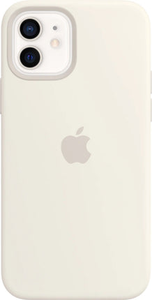 Coque en silicone Apple iPhone 12/12 pro avec MagSafe – Blanc