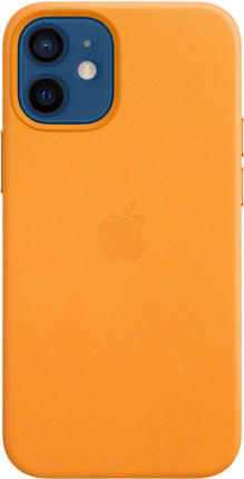 Coque de téléphone en cuir Apple iPhone 12 mini - orange/jaune