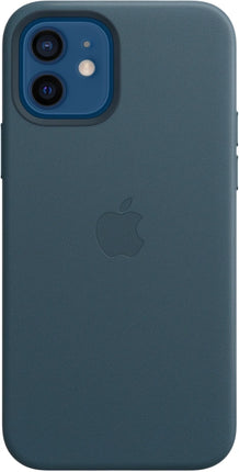Coque en cuir bleu pour Apple iPhone 12/12 Pro