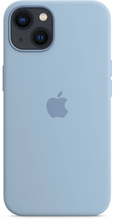 Coque en silicone Apple iPhone 13 avec MagSafe – bleu clair