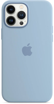 Coque en silicone Apple iPhone 13 Pro Max avec MagSafe – bleu bébé
