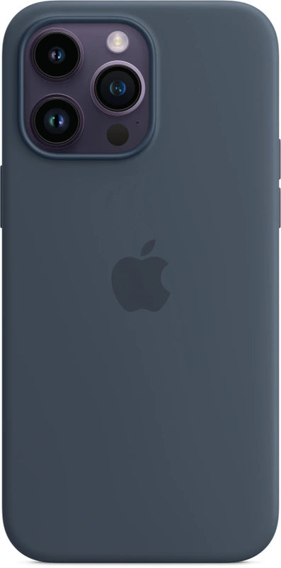 Coque en silicone Apple iPhone 14 Pro Max avec MagSafe – Bleu tempête