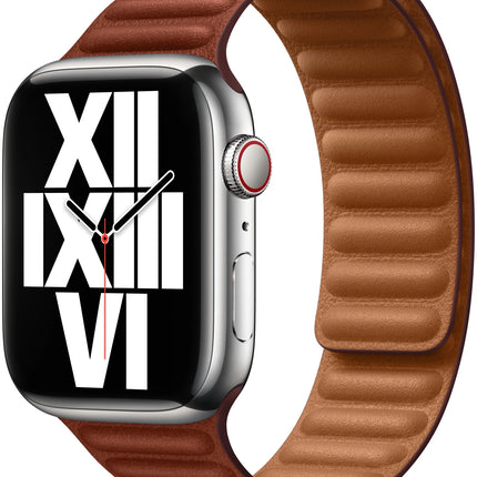 Bracelet en cuir Apple Watch 45 mm – Umber