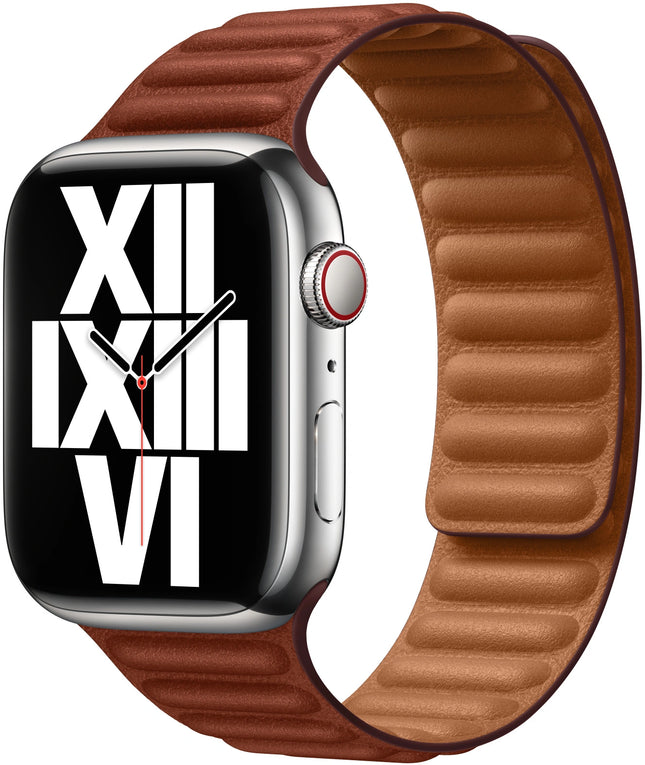 Bracelet en cuir Apple Watch 45 mm – Umber